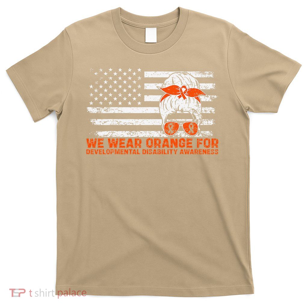 US American Flag We Wear Orange Awareness T-Shirt