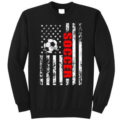 Us American Flag Soccer Patriotic Soccer Sweatshirt