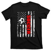 Us American Flag Soccer Patriotic Soccer T-Shirt