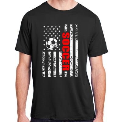 Us American Flag Soccer Patriotic Soccer Adult ChromaSoft Performance T-Shirt