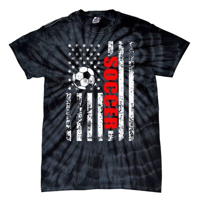 Us American Flag Soccer Patriotic Soccer Tie-Dye T-Shirt