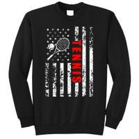 Us American Flag Tennis Patriotic Tall Sweatshirt