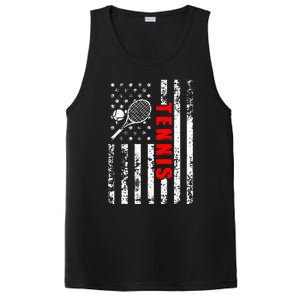 Us American Flag Tennis Patriotic PosiCharge Competitor Tank