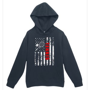 Us American Flag Tennis Patriotic Urban Pullover Hoodie