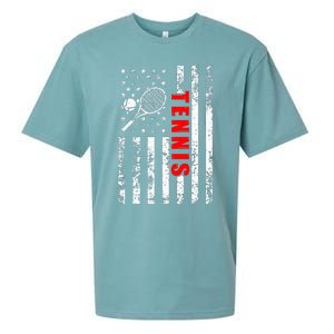 Us American Flag Tennis Patriotic Sueded Cloud Jersey T-Shirt