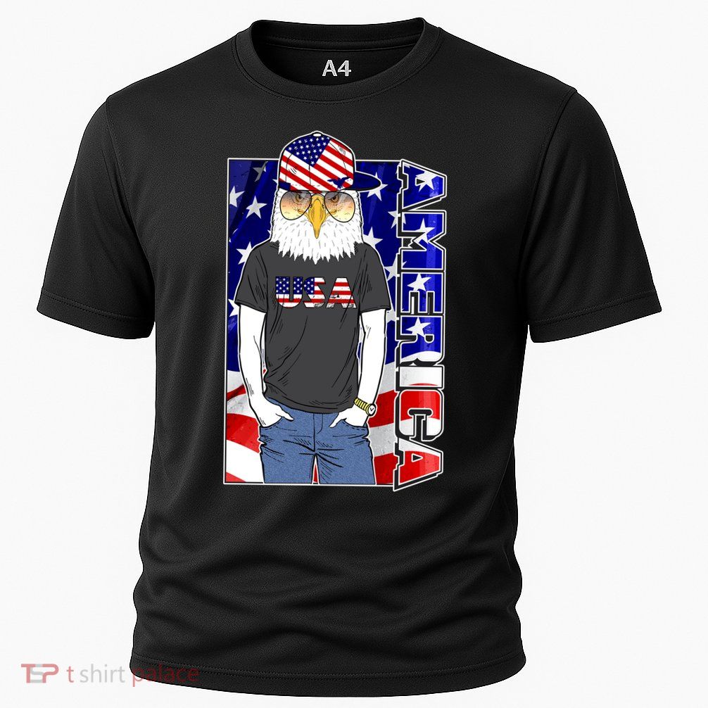 USA America Flag Hip Hop Eagle Performance Shirt