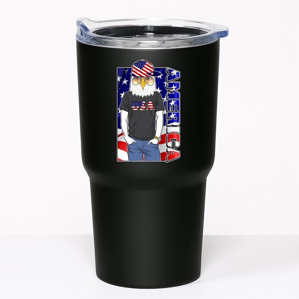 USA America Flag Hip Hop Eagle Tumbler