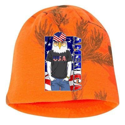 USA America Flag Hip Hop Eagle Kati - Camo Knit Beanie