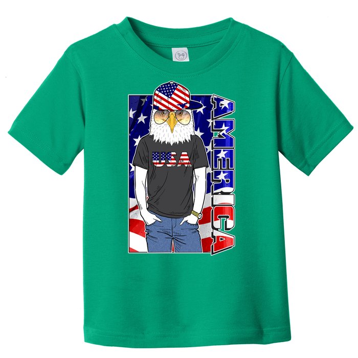 USA America Flag Hip Hop Eagle Toddler T-Shirt