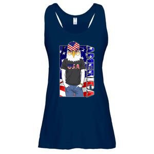 USA America Flag Hip Hop Eagle Ladies Essential Flowy Tank