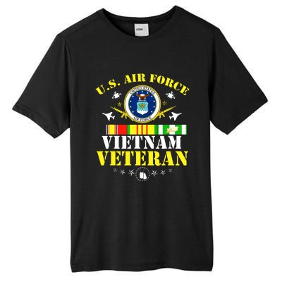 US Air Force Vietnam Veteran, USAF Veteran, USA Flag Gift Tall Fusion ChromaSoft Performance T-Shirt