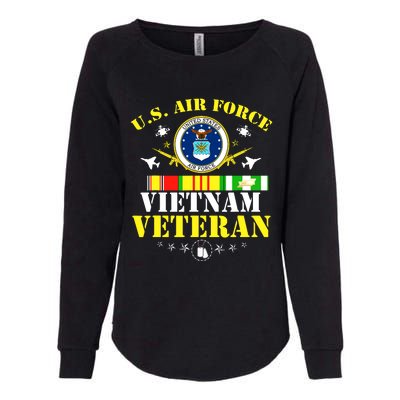 US Air Force Vietnam Veteran, USAF Veteran, USA Flag Gift Womens California Wash Sweatshirt