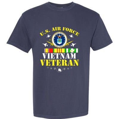 US Air Force Vietnam Veteran, USAF Veteran, USA Flag Gift Garment-Dyed Heavyweight T-Shirt