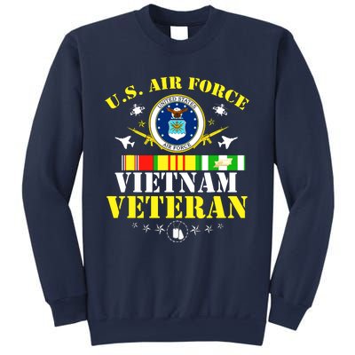 US Air Force Vietnam Veteran, USAF Veteran, USA Flag Gift Sweatshirt