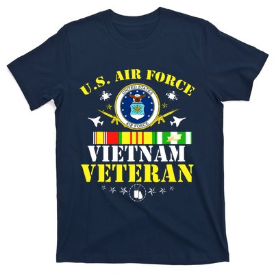 US Air Force Vietnam Veteran, USAF Veteran, USA Flag Gift T-Shirt