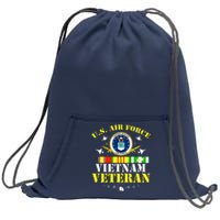 US Air Force Vietnam Veteran, USAF Veteran, USA Flag Gift Sweatshirt Cinch Pack Bag