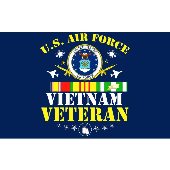 US Air Force Vietnam Veteran, USAF Veteran, USA Flag Gift Bumper Sticker