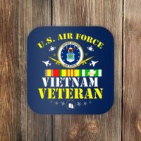 US Air Force Vietnam Veteran, USAF Veteran, USA Flag Gift Coaster