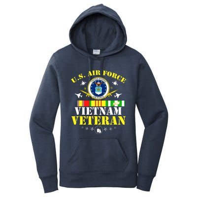 US Air Force Vietnam Veteran, USAF Veteran, USA Flag Gift Women's Pullover Hoodie