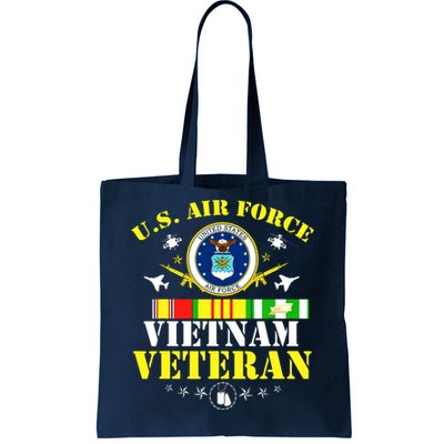 US Air Force Vietnam Veteran, USAF Veteran, USA Flag Gift Tote Bag