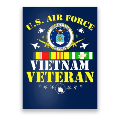 US Air Force Vietnam Veteran, USAF Veteran, USA Flag Gift Poster