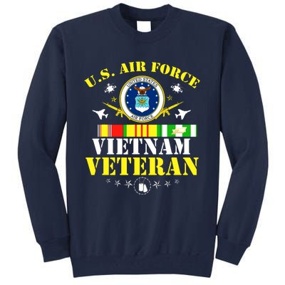 US Air Force Vietnam Veteran, USAF Veteran, USA Flag Gift Tall Sweatshirt