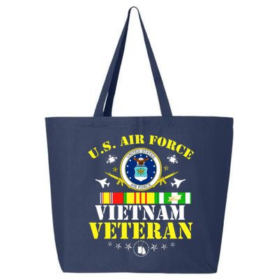 US Air Force Vietnam Veteran, USAF Veteran, USA Flag Gift 25L Jumbo Tote