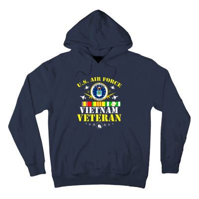 US Air Force Vietnam Veteran, USAF Veteran, USA Flag Gift Tall Hoodie