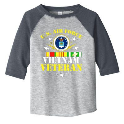 US Air Force Vietnam Veteran, USAF Veteran, USA Flag Gift Toddler Fine Jersey T-Shirt