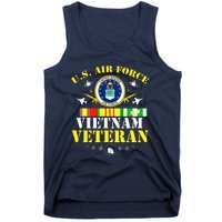 US Air Force Vietnam Veteran, USAF Veteran, USA Flag Gift Tank Top