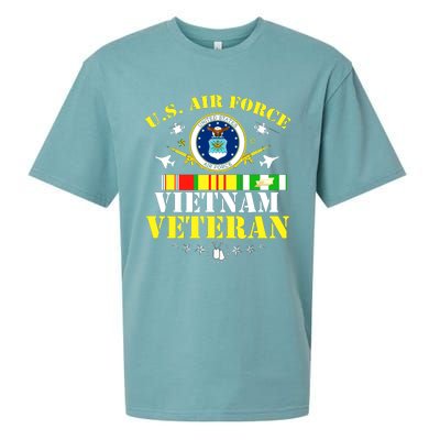 US Air Force Vietnam Veteran, USAF Veteran, USA Flag Gift Sueded Cloud Jersey T-Shirt