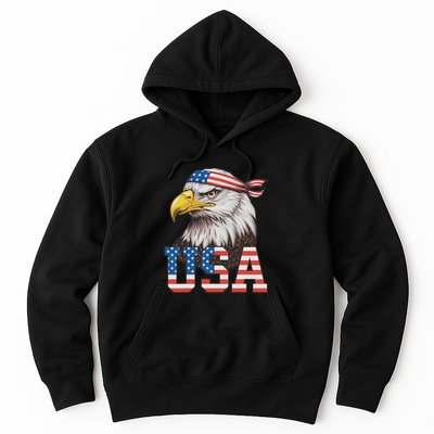 Usa American Flag Women Bald Eagle Patriotic Hoodie