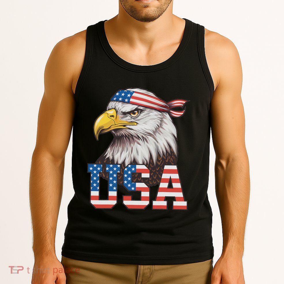 Usa American Flag Women Bald Eagle Patriotic Tank Top