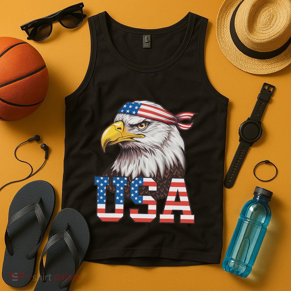 Usa American Flag Women Bald Eagle Patriotic Tank Top