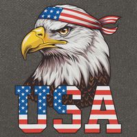 Usa American Flag Women Bald Eagle Patriotic Cotton Canvas Backpack