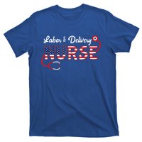 Usa American Flag Labor And Delivery Nurse Stethoscope L And D Gift T-Shirt