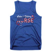 Usa American Flag Labor And Delivery Nurse Stethoscope L And D Gift Tank Top