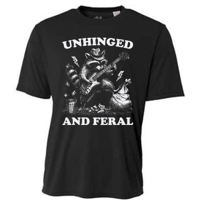 Unhinged And Feral Funny Raccoon Feral Summer Racoon Lover Cooling Performance Crew T-Shirt