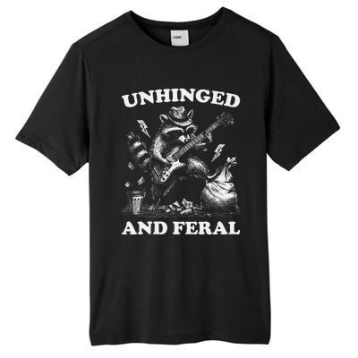 Unhinged And Feral Funny Raccoon Feral Summer Racoon Lover Tall Fusion ChromaSoft Performance T-Shirt