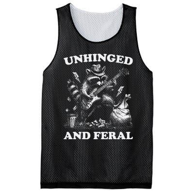 Unhinged And Feral Funny Raccoon Feral Summer Racoon Lover Mesh Reversible Basketball Jersey Tank