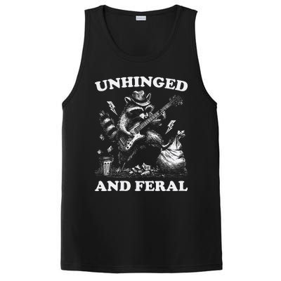 Unhinged And Feral Funny Raccoon Feral Summer Racoon Lover PosiCharge Competitor Tank