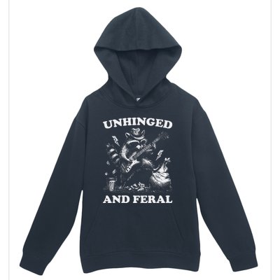 Unhinged And Feral Funny Raccoon Feral Summer Racoon Lover Urban Pullover Hoodie