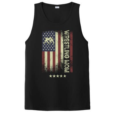 Usa American Flag Wrestling Mom Cute Gift PosiCharge Competitor Tank