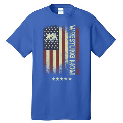 Usa American Flag Wrestling Mom Cute Gift Tall T-Shirt