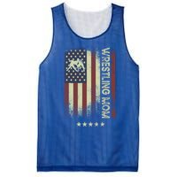 Usa American Flag Wrestling Mom Cute Gift Mesh Reversible Basketball Jersey Tank