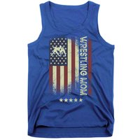 Usa American Flag Wrestling Mom Cute Gift Tank Top