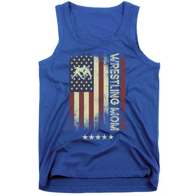 Usa American Flag Wrestling Mom Cute Gift Tank Top