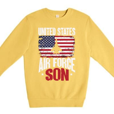 Us Air Force Veteran United Sates Air Force Son Cool Gift Premium Crewneck Sweatshirt