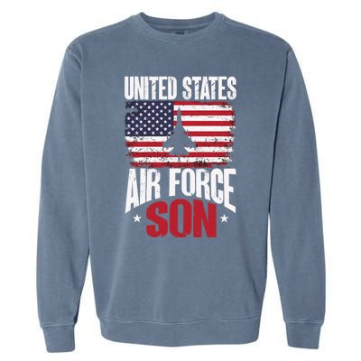 Us Air Force Veteran United Sates Air Force Son Cool Gift Garment-Dyed Sweatshirt