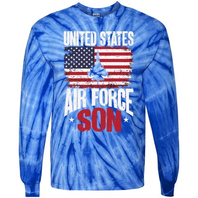 Us Air Force Veteran United Sates Air Force Son Cool Gift Tie-Dye Long Sleeve Shirt